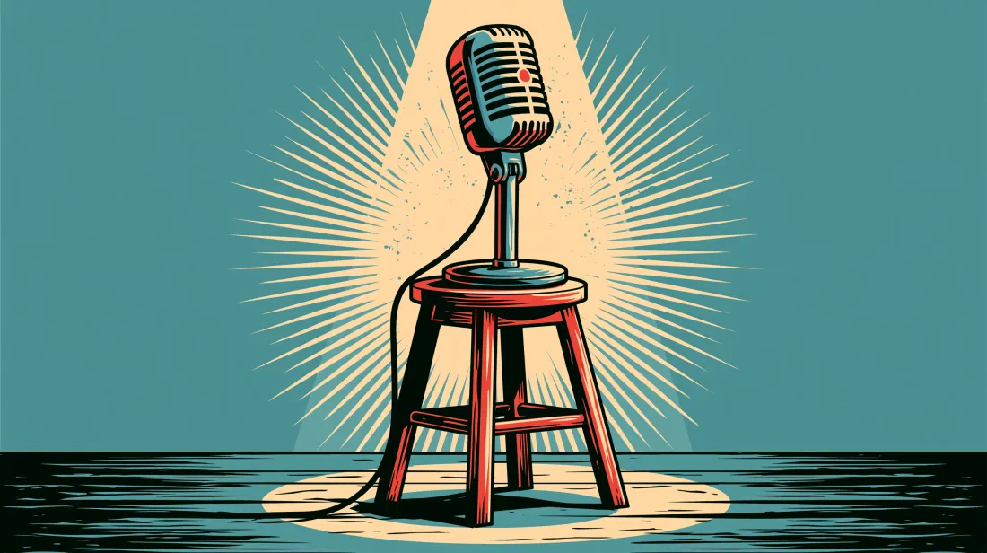 Open mic night at a Wilmington comedy venue